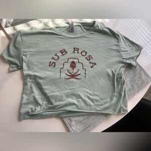 Next Level Crop Mint Green Tee